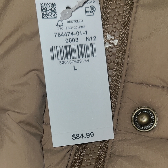 Old Navy Tan Puffer Jacket - Picture 7 of 9